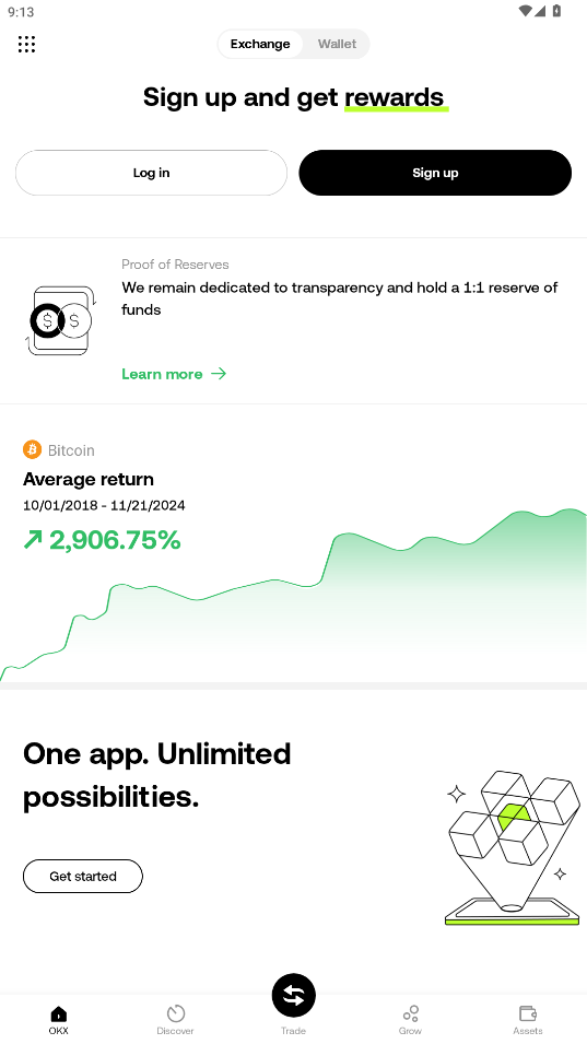 OKX：BTC，ETH apk